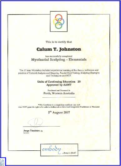 Myofascial Sculpting Training Completion