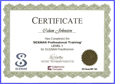 Scenar Therapy Level One Practitioner